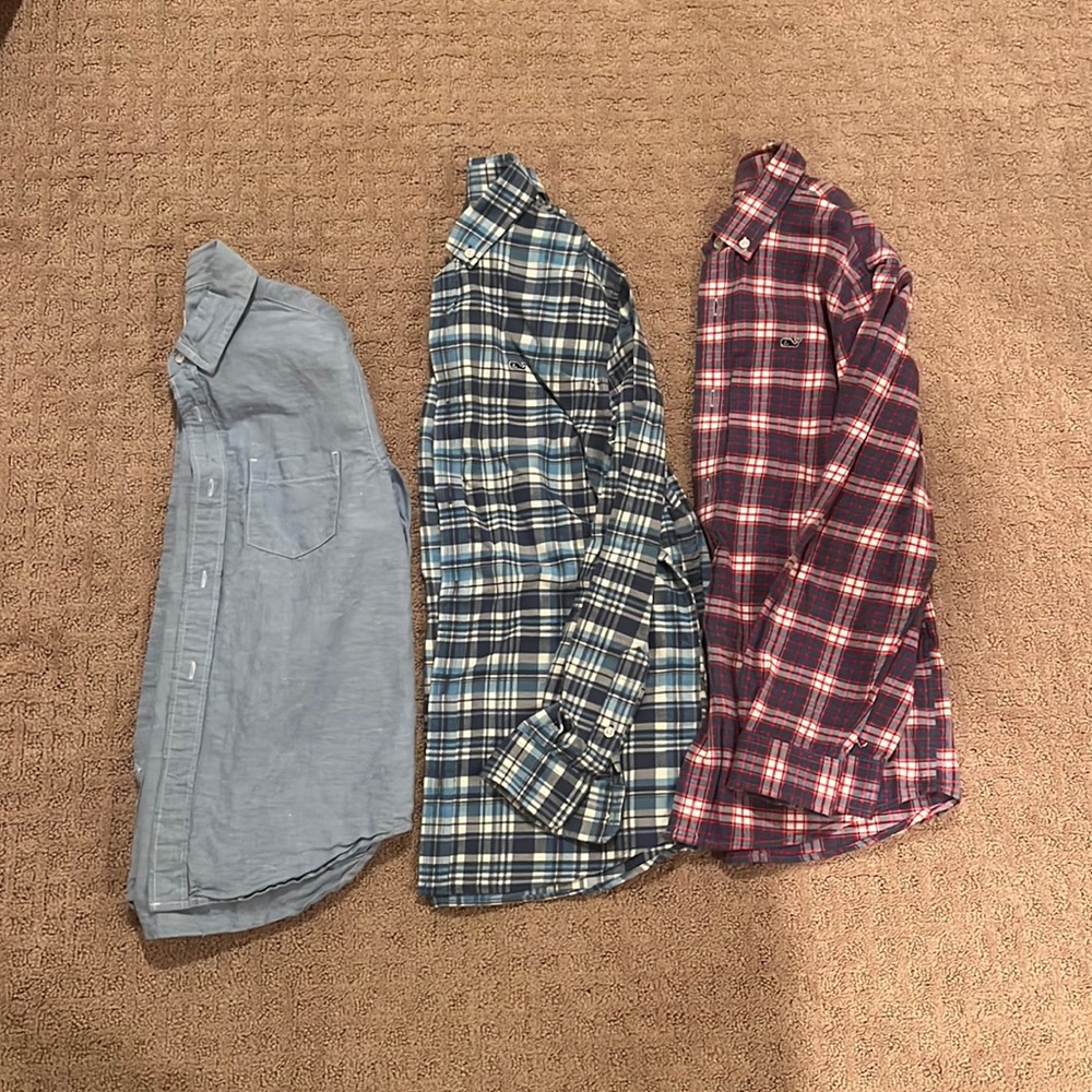 Vineyard Vines flannel button down shirts for boys